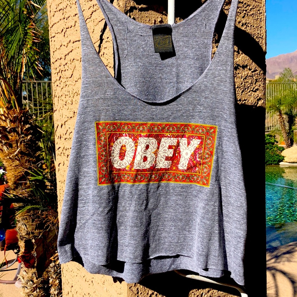 Obey Crop Tank Top
